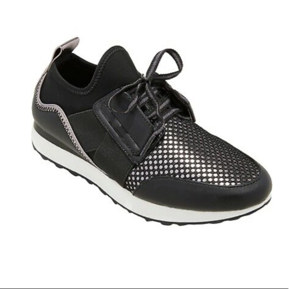 Women's Black A New Day Deena Lace Up Sneakers NWT